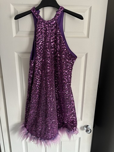 Stunning purple sequin halter - sequin,