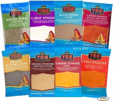 8PK Indian Spices Herbs Seasonings Masala Ground Masala Box Curry Spice Kit 100g