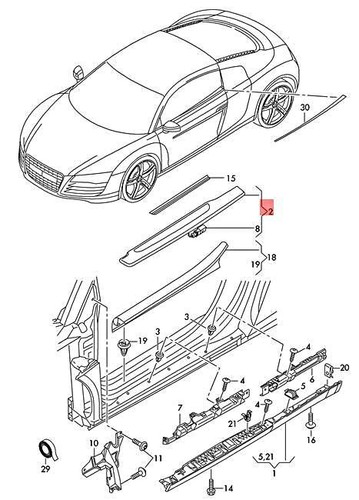 Oem audi 423 - audi, sill
