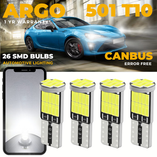 4pcs 501 t10 led car - 501,