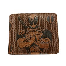 Superhero Wallet Embossed Coin Purse for Men and Women Short Bi-Fold Coin Purse