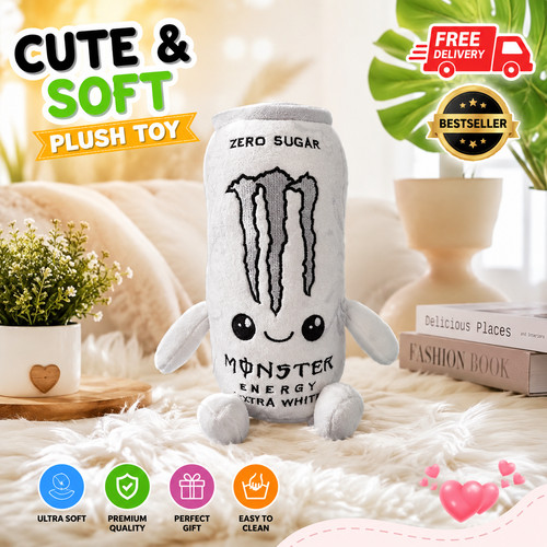 White monster energy can - white,