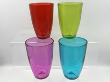 4x Vintage Coloured Glass