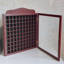 Vtg Thimble Wall Cabinet