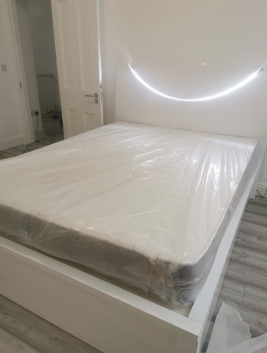 High gloss wooden bed - bed, in