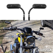 2x Oval Side Mirrors Rearview