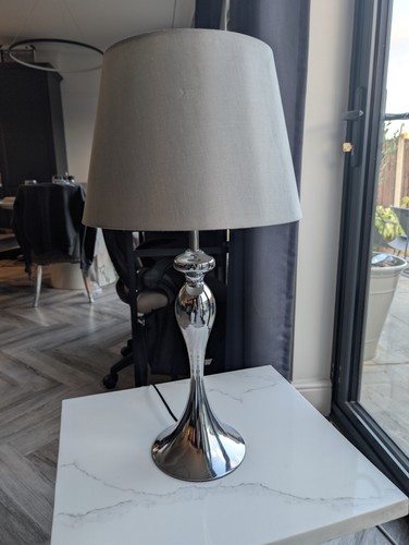 Large silver grey - large, chrome