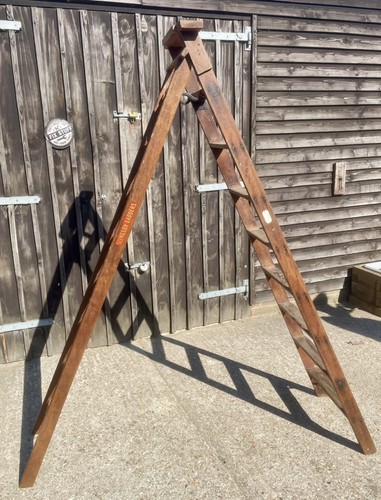 Vintage slingsby ladder wooden - vintage,