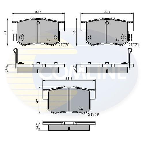 Brake pads set for - honda, fr-v