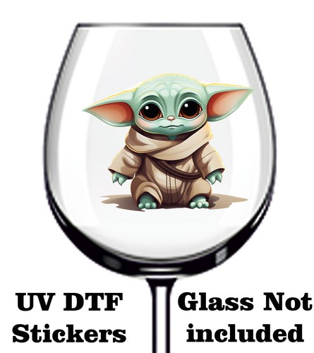 Colourful baby yoda - colourful, uv-dtf