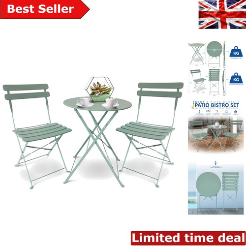 Piece foldable bistro set - 3-piece,