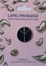 CND Peace Ban The Bomb Metal Enamelled Novelty Lapel Pin Badge, 25mm  3-33