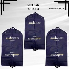 3 x Luxury Travel Suit Dress Clothes Carrier Cover Garment Bag Zipped Waterproof