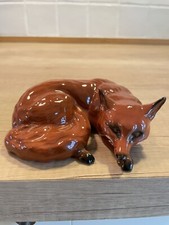 Original Beswick Fox Curled - Model 1017 -beswick Backstamp - Made in England