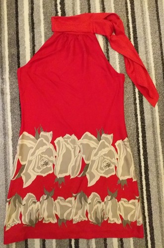 Zara red satin floral - zara,
