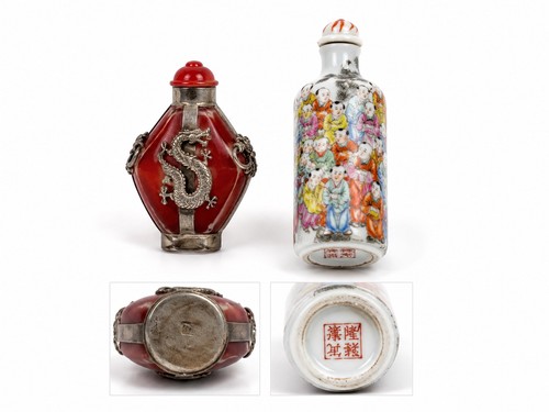 Chinese porcelain snuff - porcelain,
