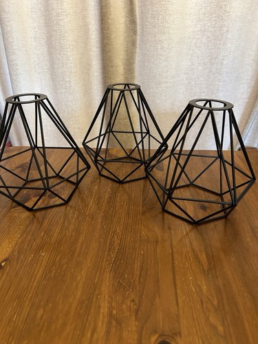 Metal cage light shades set - cage, a