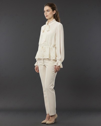 Cream ivory high neck - high,