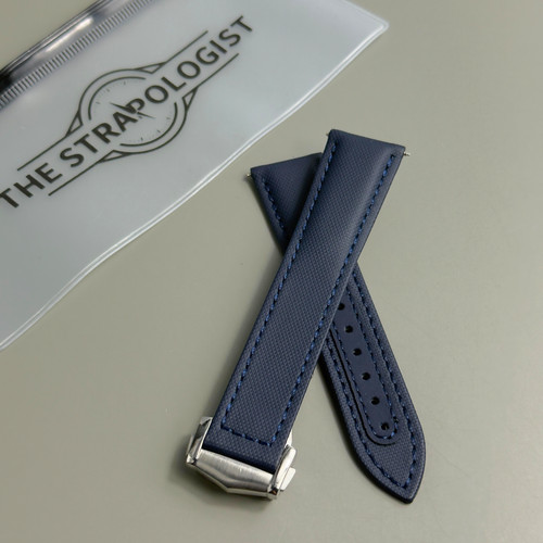 Blue sailcloth watch strap - watch,