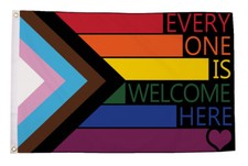 Everyone Is Welcome Here Flag