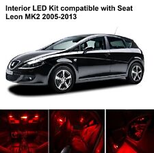 PREMIUM LED INTERIOR UPGRADE KIT SET XENON RED for SEAT LEON MK2 1P1 2005-2013