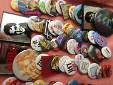 VTG 1980'S METAL/PLASTIC PIN BADGES MUSIC ROCK, POP, MODS - PICK-A-BADGE UPDATED