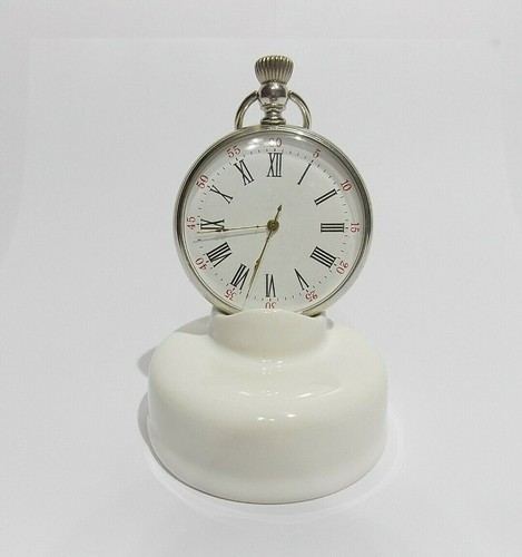 White china pocket watch - watch, stand