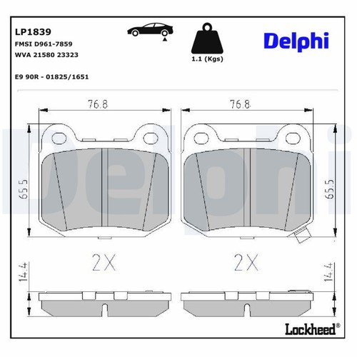 Disc brake pad - disc,