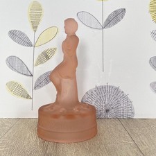 Vintage Sowerby Flower Frog – Rose Pink Glass Lady Centrepiece