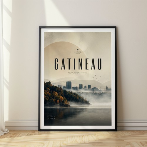 Gatineau canada travel poster - gatineau,