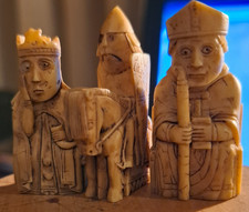 Three Isle of Lewis Chess pieces