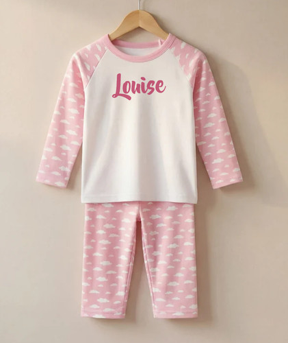 Personalised girls pink - personalised, white