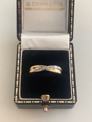 9ct diamond twist half - diamond,