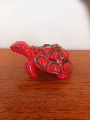 Trentham pottery tortoise red - pottery,