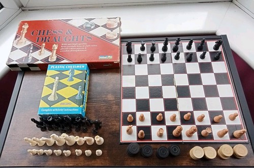 Two vintage chess - sets, chad