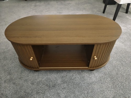 Oval coffee table - coffee,