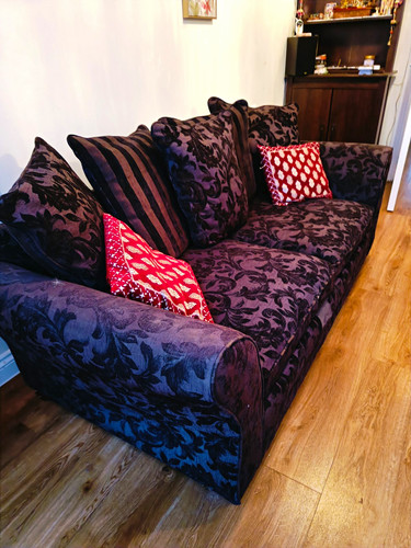 Tesco purple damask seater - tesco,