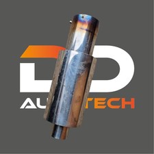 ⭐️ Universal Backbox Exhaust 2.5 inch Inlet to 4 inch out Burnt Blue Tip ⭐️