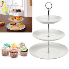 3 Tier Cake Stand Afternoon Tea Wedding Plates Party Embossed Tableware Display