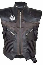 Men's Leather Vest Classic Biker Black Real Lambskin Casual Waistcoat For Men 