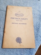 Wolseley Fifteen-Sixty WHS1 1958 Original Owners Handbook VGC 15/60 Manual Book