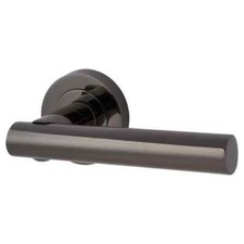 Touchpoint Bella Lever Door Handle on Rose - Black Nickel 565020