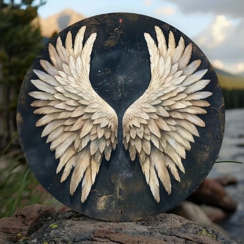 Aluminum angel wings wall - aluminum,