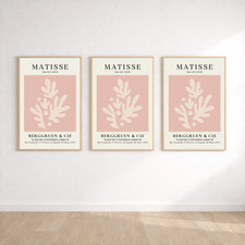 Set of 3 Pink Matisse Prints