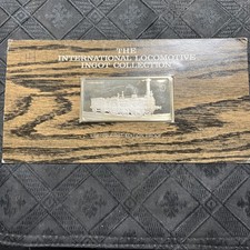 Continent INTERNATIONAL LOCOMOTIVE FRANKLIN MINT train SILVER INGOT  PROOF