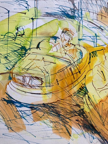 Vintage painting abstract - vintage,