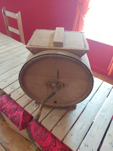 Old fashioned butter churn - butter,