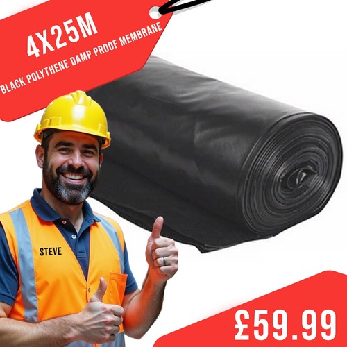 Black polythene damp proof - polythene,