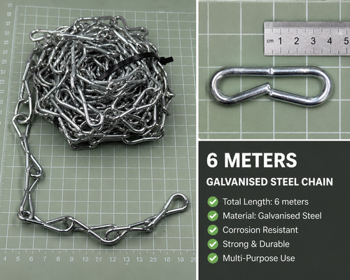 Meters galvanised steel - 6,