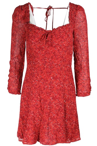 Reformation red crepe mini - reformation,